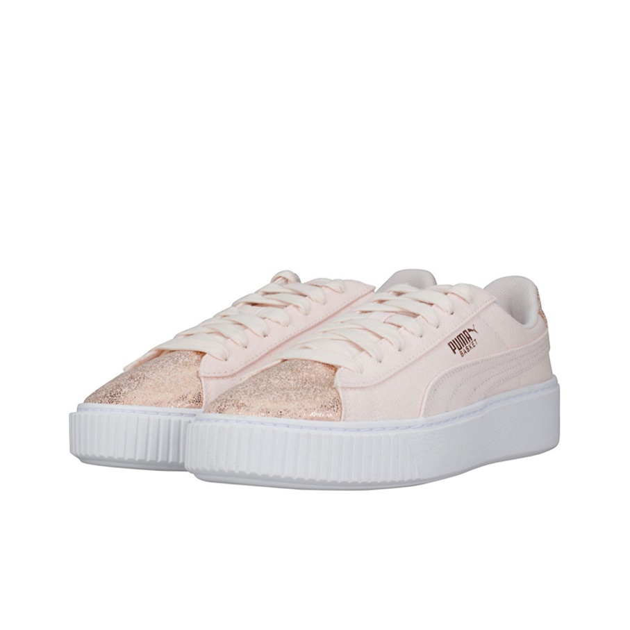 Puma basket platform white rose gold online