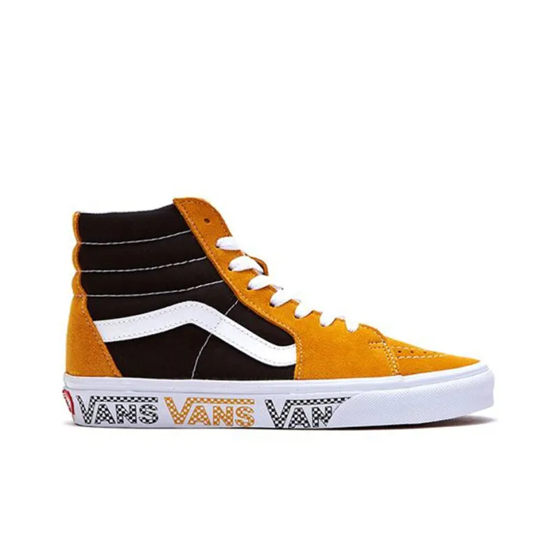 Vans Sk8 hi Black Yellow Splicing Unisex 'Sunflower Black'-1