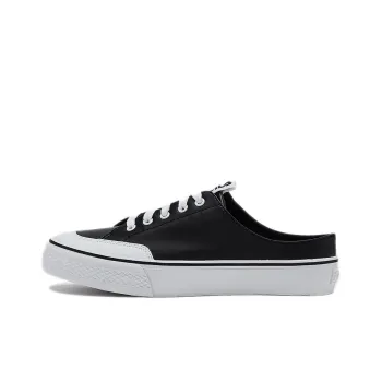 FILA Slip-Resistant Cushioning Wear-Resistant Low-Top Skateboard Shoes Unisex Black White