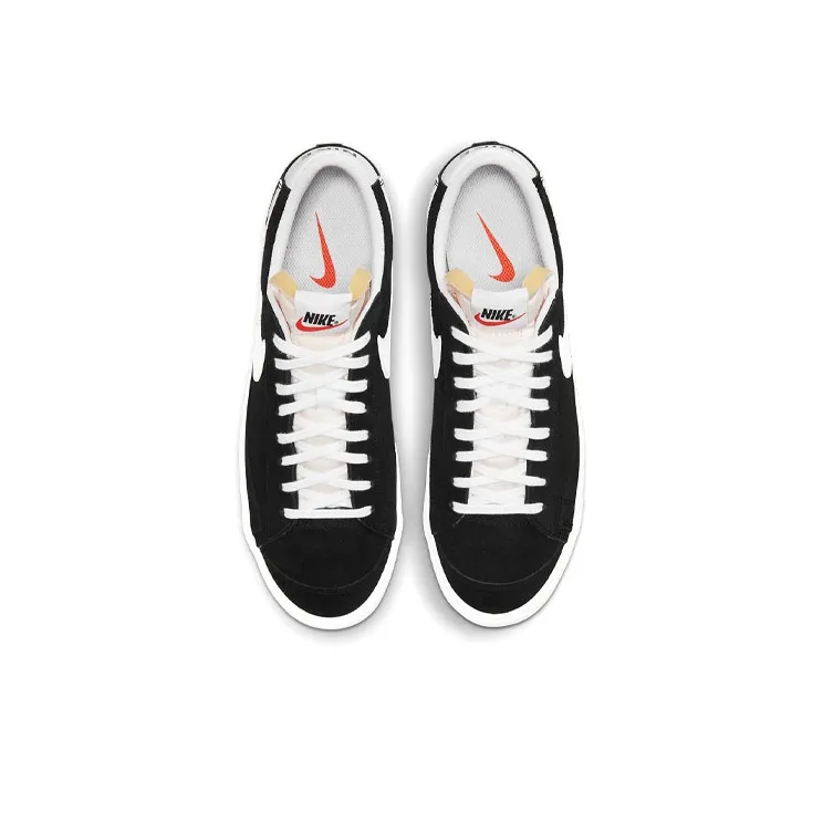 Nike Blazer Low 77 Suede Black White-3