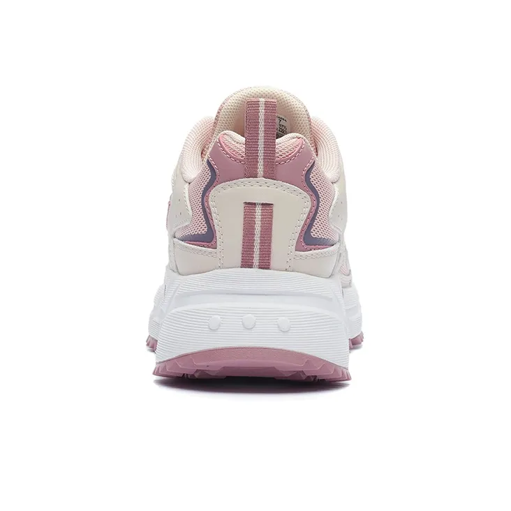 LiNing Coverage Thermal Slip Resistant Low Top Skateboard Shoes Women's Light Gray Pink-4