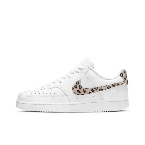 Nike Court Vision Low Leopard Swoosh White Women's