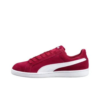 PUMA Smash Suede Retro Low Top Skate Shoes Red