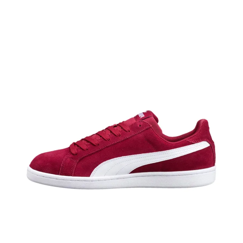 PUMA Smash Suede Retro Low Top Skate Shoes Red-0