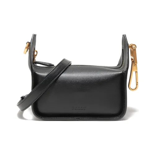 BALLY Cow Leather Pillow Bag Crossbody Bag Shoulder Bag Women's Black