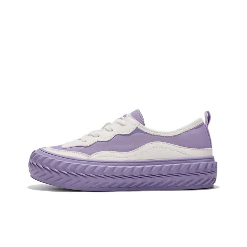 Feiyue Skateboard Shoes Women's Low-Top Purple/White