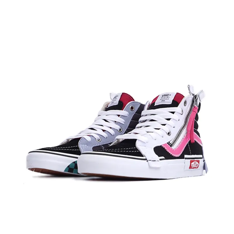 Vans Sk8 Hi Cap Black Azalea Pink-1
