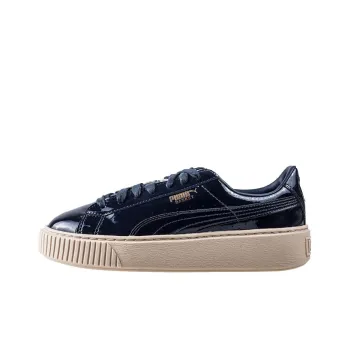 PUMA Basket Platform Patent Marshmallow 'Black' Women's