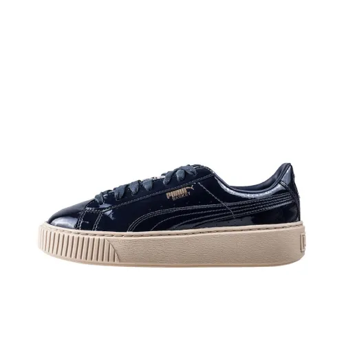 PUMA Basket Skateboard Shoes Women's Low-Top Black