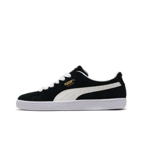 PUMA Suede Skateboard Shoes Men Low-Top Black/White