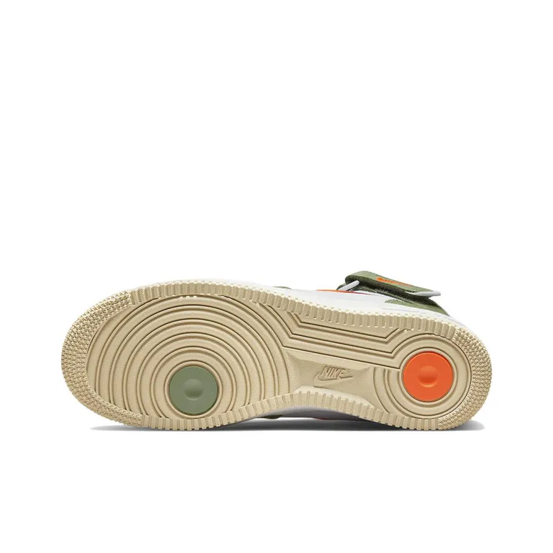 Nike Air Force 1 Mid Qs 'Olive Green Total Orange'-4
