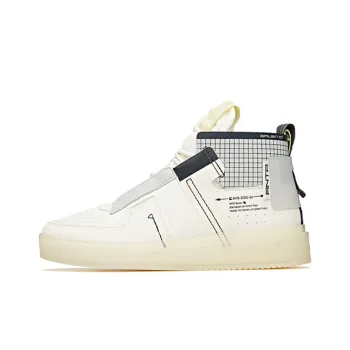 Anta Life Collection High Top Skateboard Shoes Men's White Gray Black
