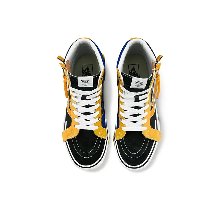 Vans Sk8 hi Reissue Cap Skate Shoes Black/Yellow-2
