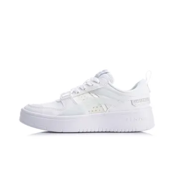 LiNing Wave Superwave Lite Anti Slip Wear Resistant Lightweight Breathable Low Top Skateboard Shoes Women's White