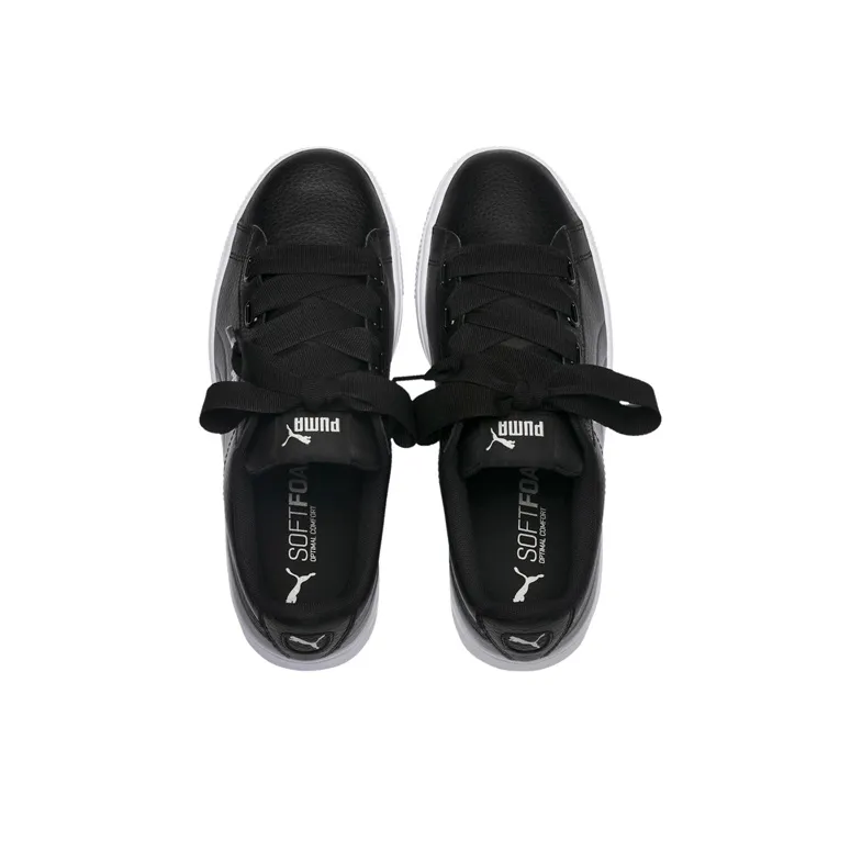 PUMA Vikky Stacked Ribbon Core Sneakers Black/White Women's-2
