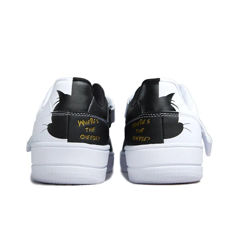MAOHELAOSHU x XTEP Durable Breathable Low Top Skateboard Shoes Men's White Black-3