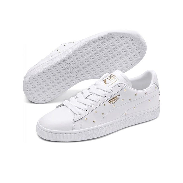 PUMA Basket Studs White Women s