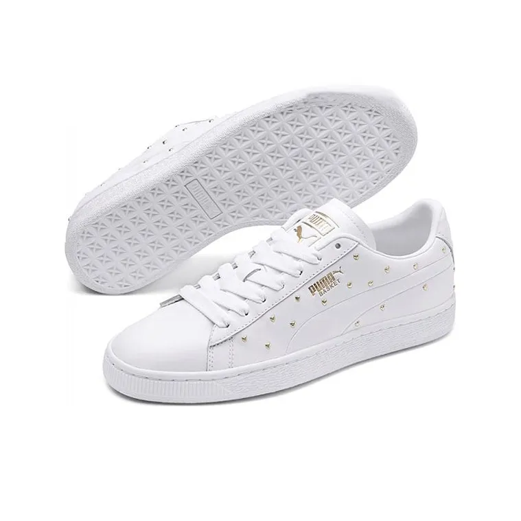 PUMA Basket Studs 'White' Women's-4