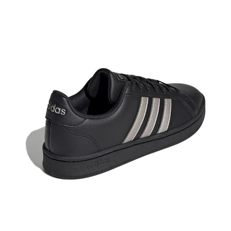 Adidas Neo GRAND COURT Wear-Resistant Low-Top Skateboard Shoes Women's Black Silver-3