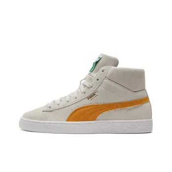 Puma Suede Mid White Mineral Yellow