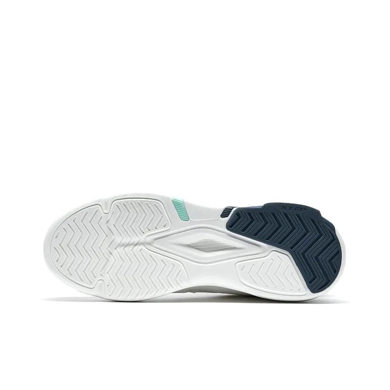 XTEP Fengxing 1.0 Anti Slip Wear Resistant Mid Top Skateboard Shoes White Blue-3