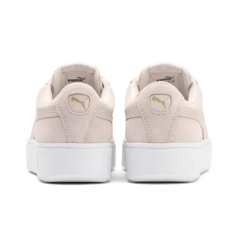 PUMA Vikky Skateboard Shoes Women's Low Top Light Pink/White-3