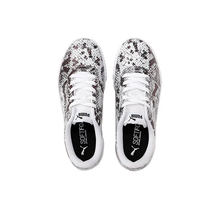 PUMA Carina Reptile Casual Shoes For Black/White Women's-2