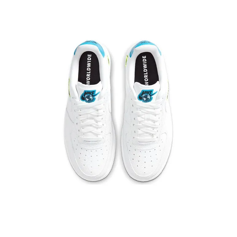 Nike Air Force 1 Low '07 Worldwide Pack White Blue Volt Women's-3