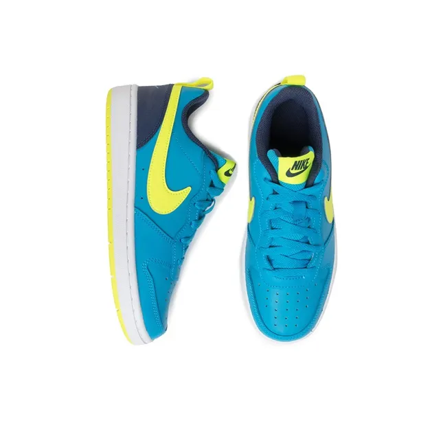 Nike Court Borough Low 2 Laser Blue Lemon Venom GS-4