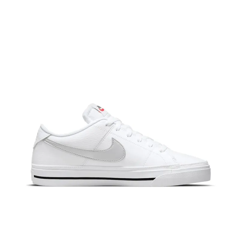 Nike Court Legacy Slip Resistant Cushioning Wear Resistant Lightweight Low Top Skateboard Shoes Women's White Gray-1