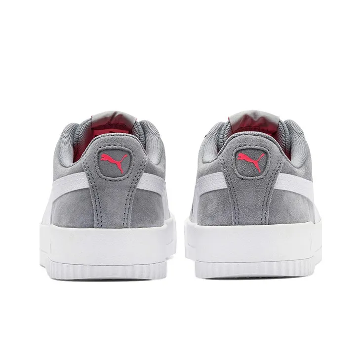 PUMA Carina Suede White/Grey/Red Women's-4