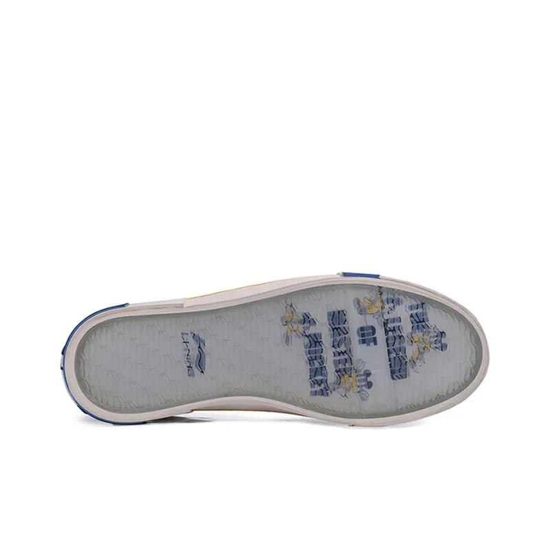 LiNing Wave Breathable And Wear resistant High Top Skateboard Shoes Men's White-4