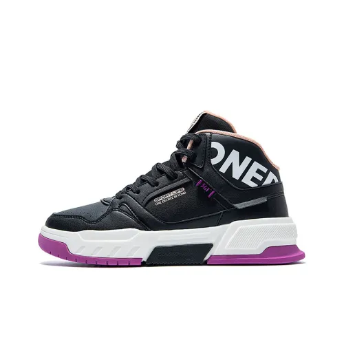 361° QU!KFOAM Mid-Top Skateboard Shoes Women's Black Purple