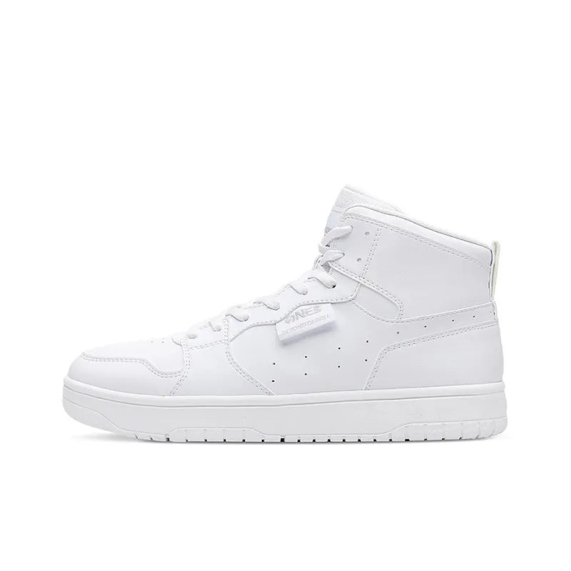 361° Slip Resistant Breathable High Top Skateboard Shoes Men's Bright White-0