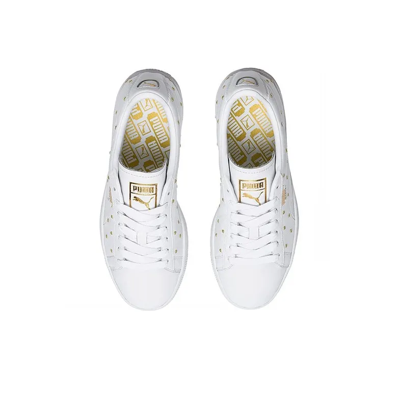 PUMA Basket Studs 'White' Women's-3