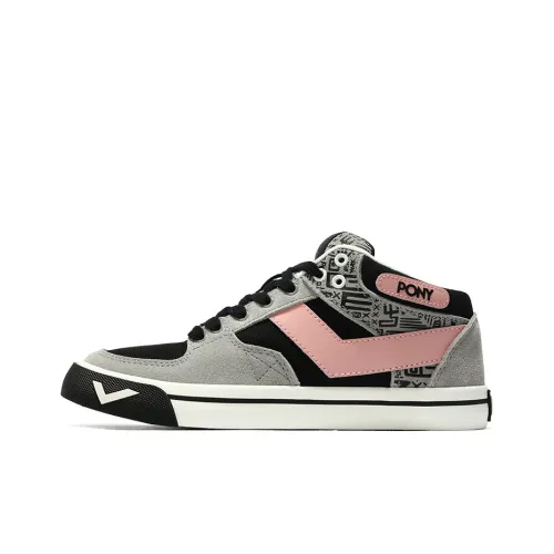 Pony Atop Skateboard Shoes Women's Low-Top Black