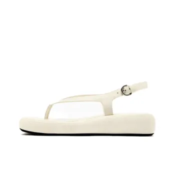 ZARA Strap Sandals Women's Light Beige Yellow