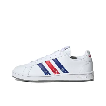 Grand Court Adidas Neo Base Beyond 'Paint Stroke   White Royal Scarlet'