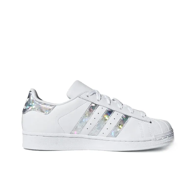 Adidas Originals Superstar White Holographic Stripes Youth Women's-1
