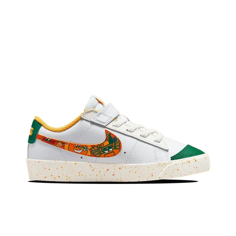 Nike Blazer Low 'Fruit Juice' Wear resistant And Lightweight Low Top Skateboard Shoes GS White Orange-1