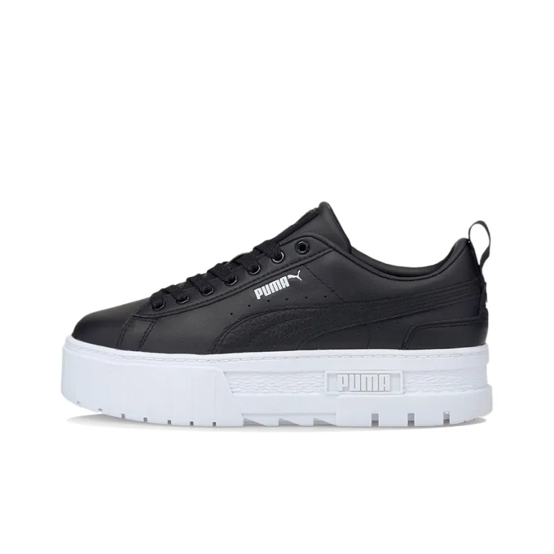 PUMA Mayze Skateboard Shoes Women's Low Top Black/White-0