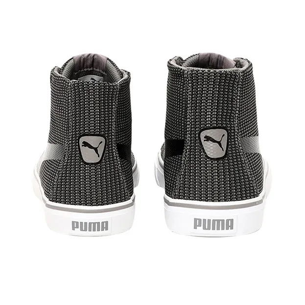 PUMA Rap Mid Knit V2 Idp Lightweight And Wear-resistant Mid-Top Skateboard Shoes Men's Black Brown White-3