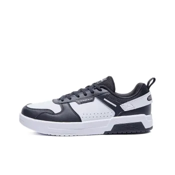 361° Aurora Q-BOOM Technology Slip-Resistant Cushioning Wear-Resistant Low-Top Skateboard Shoes Black White
