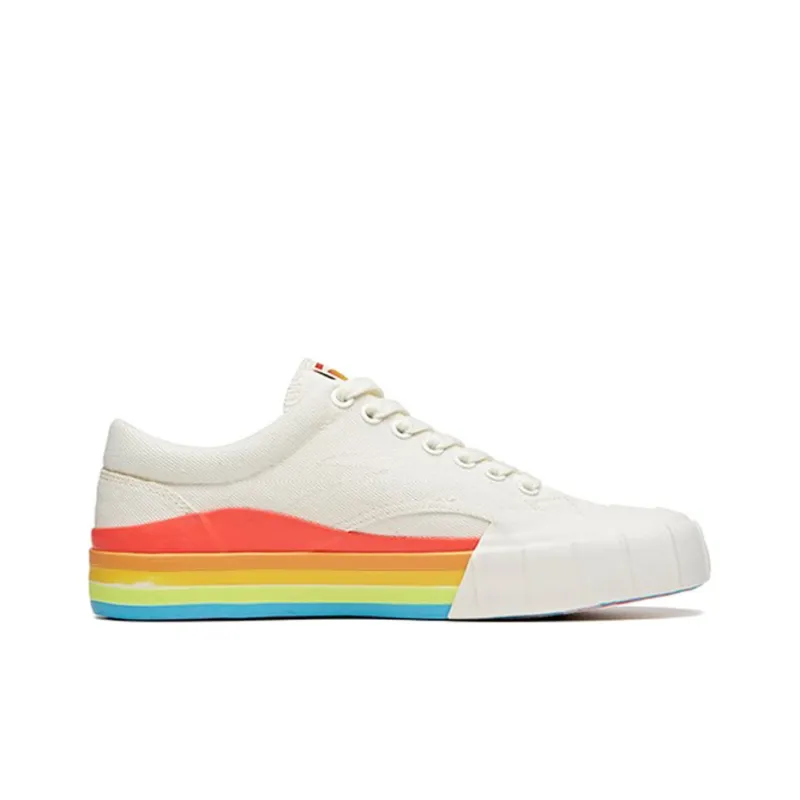 Anta Life Collection Anti Slip Wear Resistant Low Top Skateboard Shoes Women's White-1