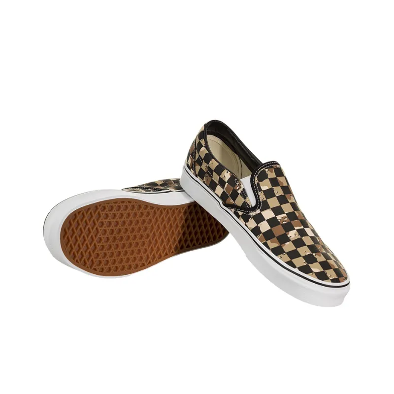 Vans Classic Slip On Checkerboard Camo Desert-3
