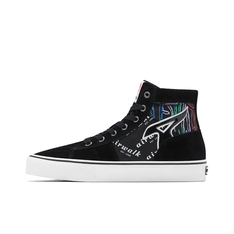 Airwalk Skateboard Shoes Men High-Top Black-0