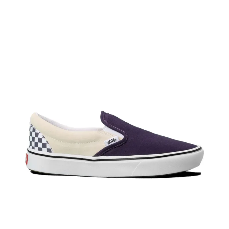 Vans Checkerboard Comfycush Slipon Schuhe 'Purple White'-1