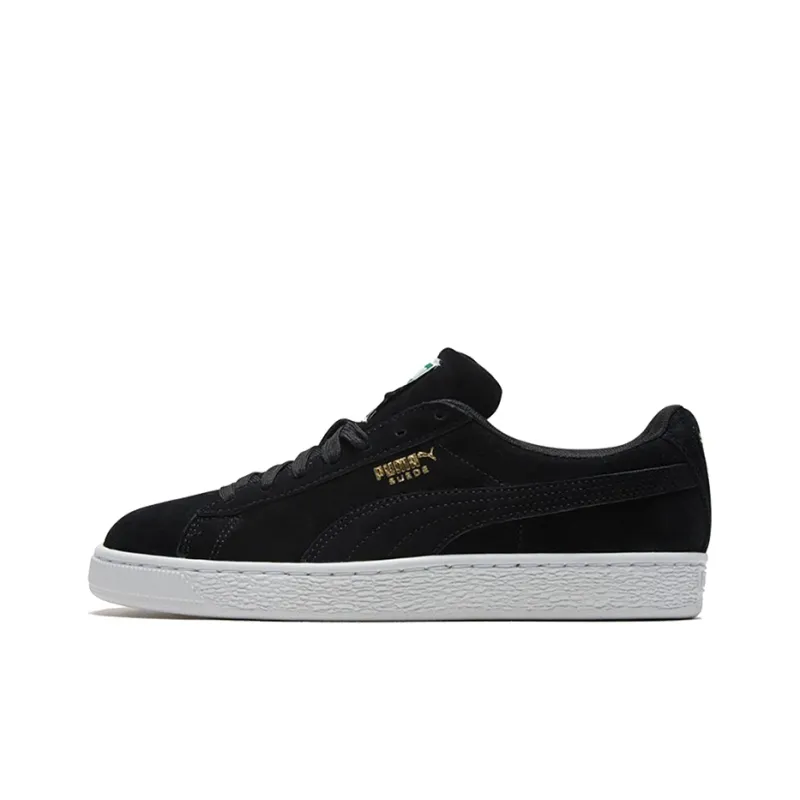 PUMA Suede Low Casual Board Shoes Black/Gold-0