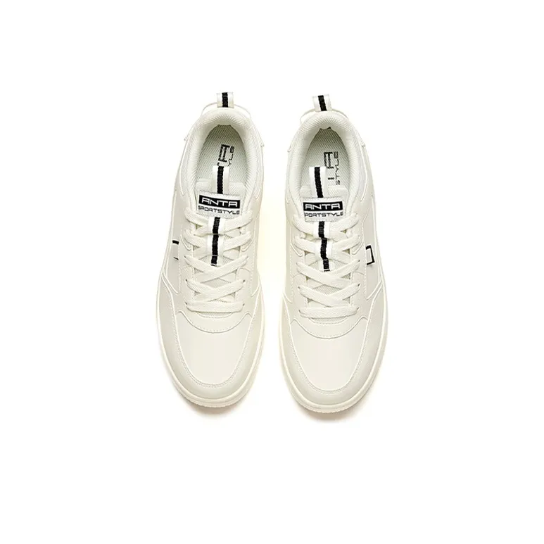 Anta Slip Resistant Shock Absorbers With Abrasion Resistant Properties Low Top Skateboard Shoes Men's Khaki-2