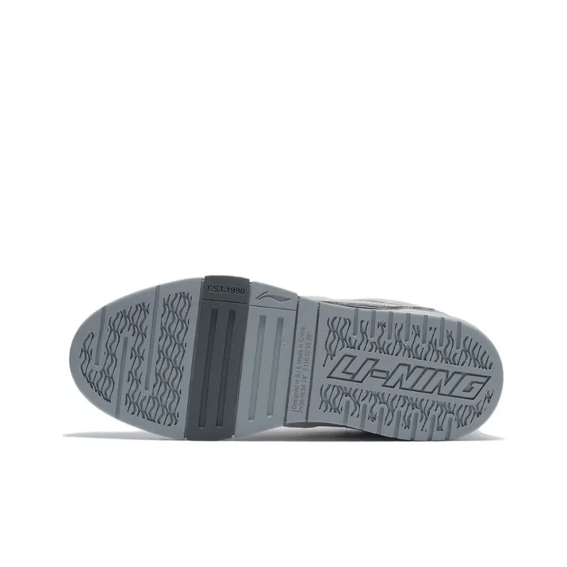 LiNing Wave Pro Anti-Slip And Wear-Resistant Lightweight Low-Top Skateboard Shoes Women's Microcrystalline Gray-4